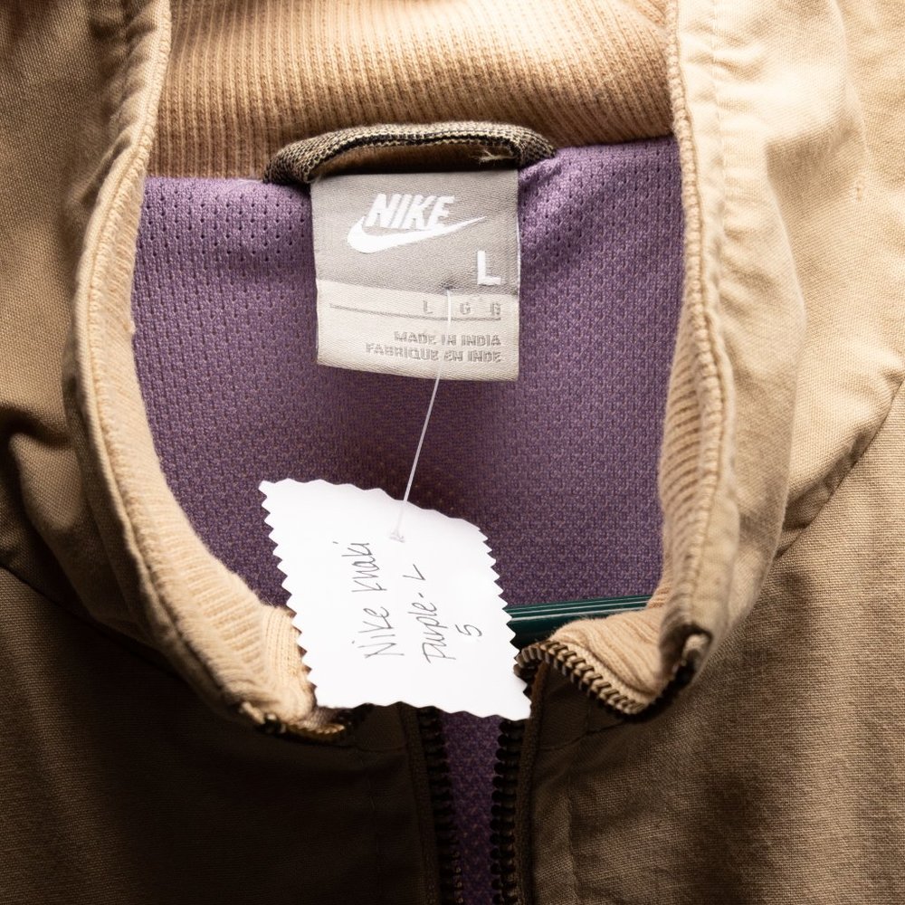 NIKE, Khaki, Tweed and Purple Bomber Jacket Vintage - Picture 4 of 4